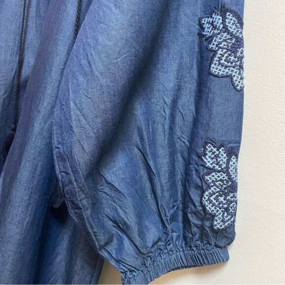 New Direction Women's Chambray Dress Size Large - Picture 4 of 9